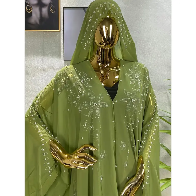 Sparkling Sequins And Rhinestones in a Spring Collection Featuring a Loose, Trendy Cape with Bell Sleeves, Inspired by Middle...