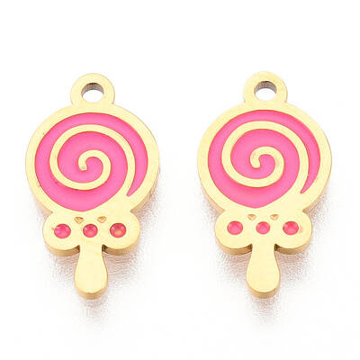 304 Stainless Steel Enamel Charms