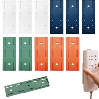 10 Counts Self Adhesive Power Strip Holder, Punch-Free Socket Fixer for Kitchen/Office, Durable Acrylic Adhesive Pad, Mixed C...