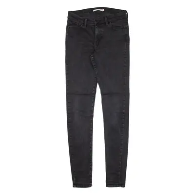 LEVI'S 710 Womens Jeans Black Slim Skinny W26 L32