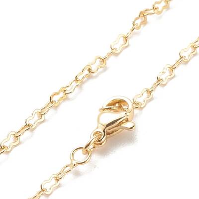Brass Calabash Link Chains Necklace for Women