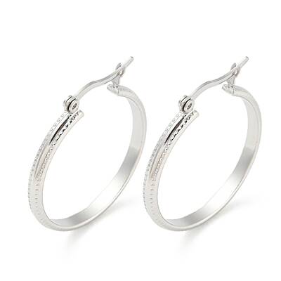Non-Tarnish 304 Stainless Steel Hoop Earrings
