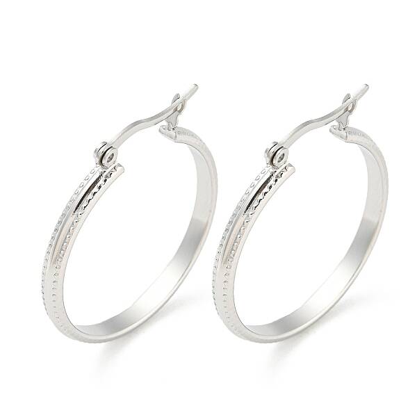 Non-Tarnish 304 Stainless Steel Hoop Earrings