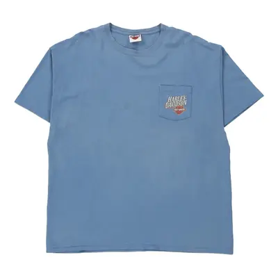Kingman, Arizona Harley Davidson Graphic T-Shirt - 2XL Blue Cotton