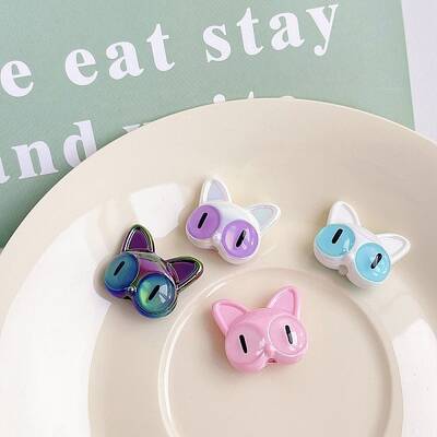Opaque Acrylic Bead with Resin