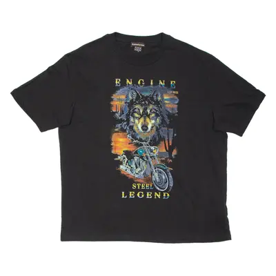 Engine Steel Legend Mens T-Shirt Black 2XL