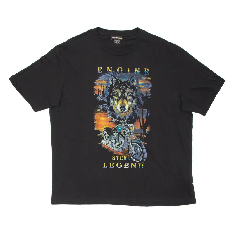 Engine Steel Legend Mens T-Shirt Black 2XL