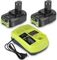 JYJZPB2Pack 3.5Ah P102 Battery for Ryobi 18V Battery and P117 Charger Combo Compatible for Ryobi 18 Volt ONE+ Battery P103 P1...