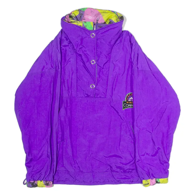 LOFFLER Pullover Mens Ski Jacket Purple 90s M