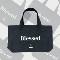 BLESSED Large Tote Bag with \