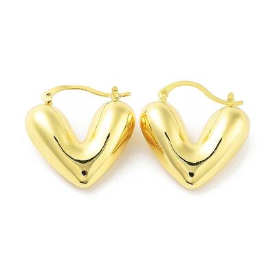 Real 18K Gold Plated Brass Hoop Earrings