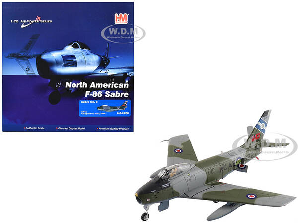 Canadair Sabre Mk.6 Fighter Aircraft 23622, 430 Squadron (1950s) Royal Canadian Air Force Air Power Series 1/72 Diecast M...