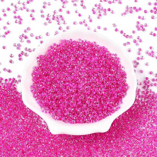 8/0 Inside Colours Transparent Glass Seed Beads