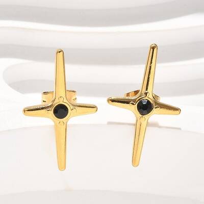 Cross 304 Stainless Steel Stud Earrings