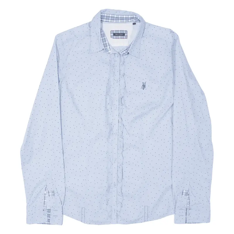 MARC O'POLO Shirt Blue Spotted Long Sleeve Womens M