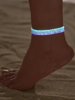 Fashion Beaded Anklets, Luminous Anklet for Women & Girls, Fashion Jewelry for Party, Daily Clothing Decor, Trendy All-match ...