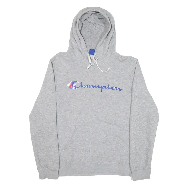 CHAMPION Mens Grey Hoodie M