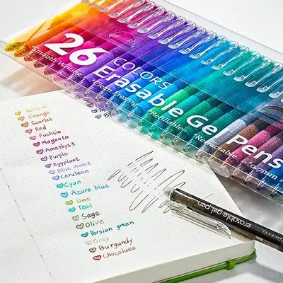 Lineon 15/22/26 Pack Erasable Gel Pens, Retractable Fine Point Clicker Pens in 15/22/26 Assorted Colors, Smooth Writing and E...
