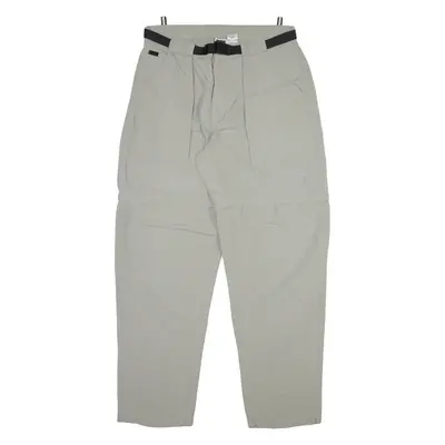 THE NORTH FACE Detachable Legs Mens Trousers Grey Relaxed Straight Nylon W30 L31