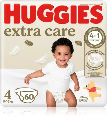 Huggies Extra Care Size 4 disposable diaper 8-16 kg 60 pieces