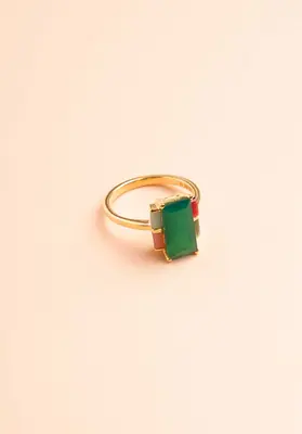 Ring Pp Ring 4469 15-Green-Agate | Color: 15 GREEN AGATE | Size: 54