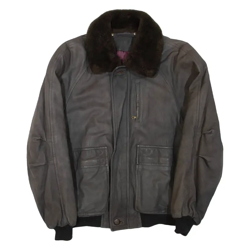 TIMBERLAND Mens Jacket Black Leather Faux Leather L