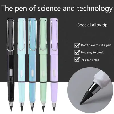 【Faddish】1-9 Pcs HB Infinity Pencil with Eraser,Inkiess  Pencils, Forever Pencil That Doesn't Need To Be Sharpened Erasab...