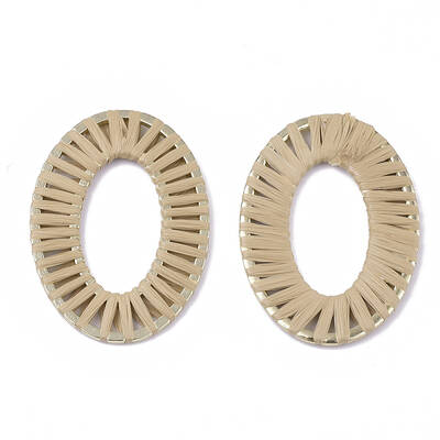 Handmade Raffia Woven Linging Rings