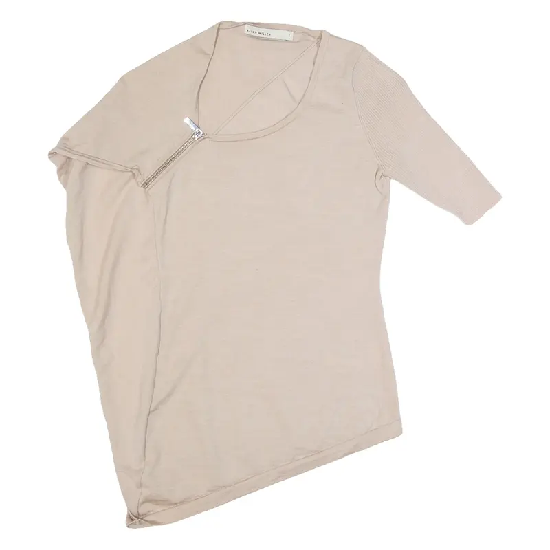 KAREN MILLEN Womens Top Beige Wool S