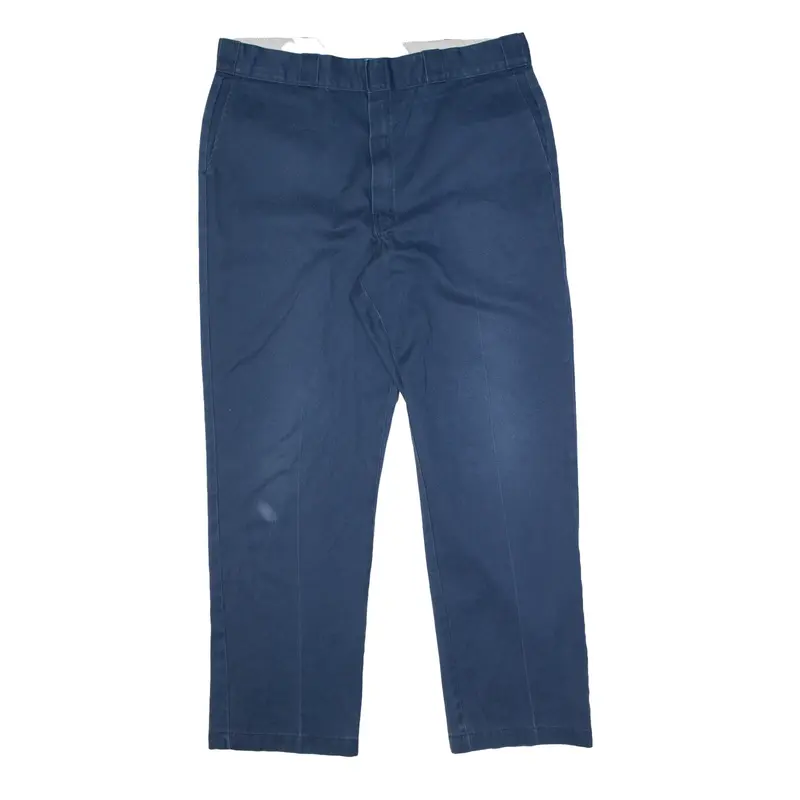 DICKIES Workwear Trousers Blue Regular Straight Mens W38 L32
