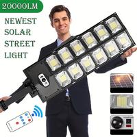 Solar Street Lights Outdoor Waterproof 200000LM 6500K,Dusk to Dawn with Wide Angle Motion Sensor and Remote, Parking Lot Ligh...