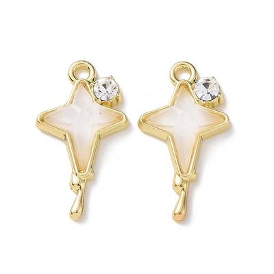 Alloy Micro Pave Cubic Zirconia Pendants
