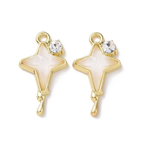 Alloy Micro Pave Cubic Zirconia Pendants