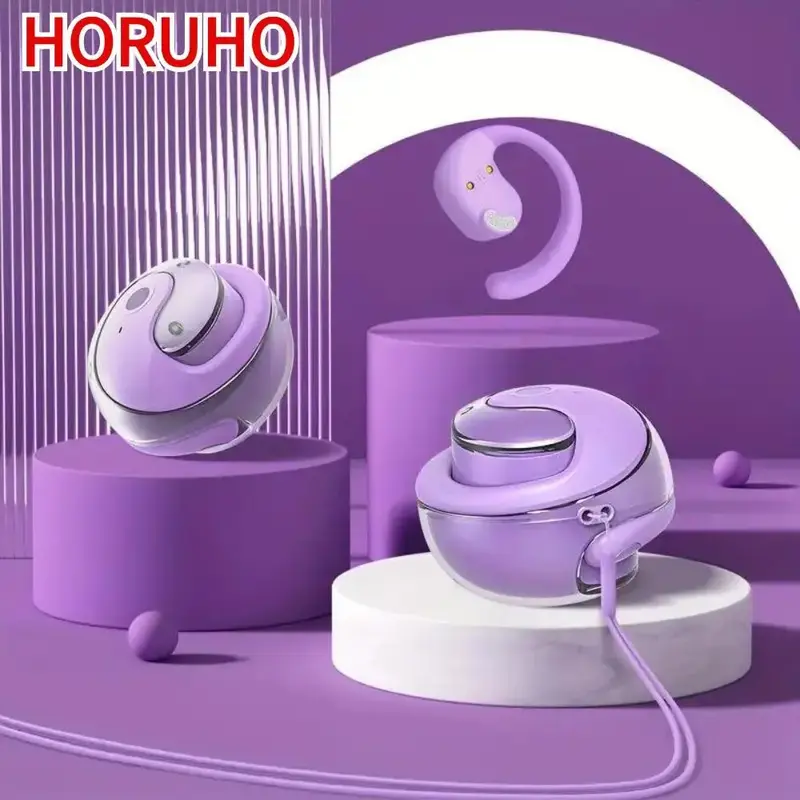 Ear Hook Design Wireless Earphone, 1 Count Ergonomic Design Bluetooth-compatible Wireless Earbuds with Touch Control, Electro...