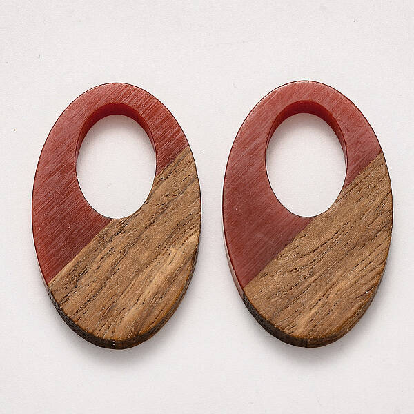 Resin & Walnut Wood Pendants