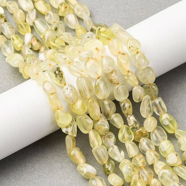 Natural Gold Prehnite Beads Strands