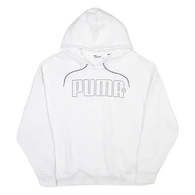 PUMA Womens White Hoodie L