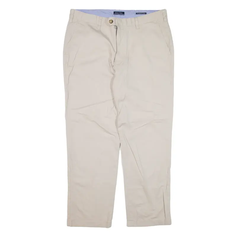 NAUTICA Trousers Beige Regular Straight Mens W36 L27