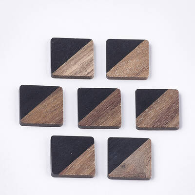 Resin & Walnut Wood Cabochons