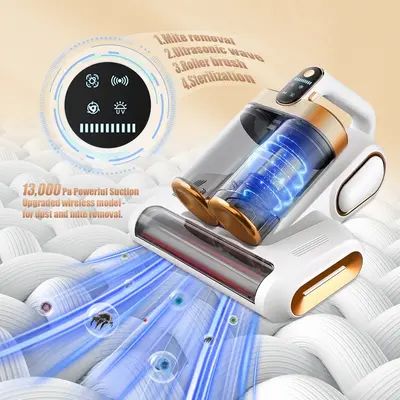 SRGARH Mattess Vacuum Cleaner, Bed Vacuum with 13000pa Powerful Suction 253.7nm UV-C Light, Ultrasonic Technology, 18000 RPM/...
