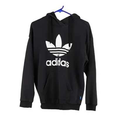 Adidas Spellout Hoodie - XS Black Cotton Blend