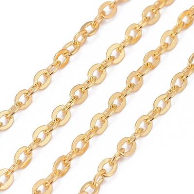 Brass Flat Oval Cable Chains
