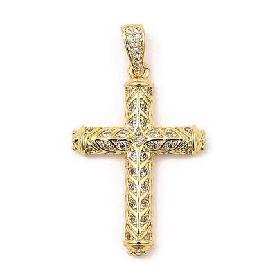 Brass Micro Pave Cubic Zirconia Pendants