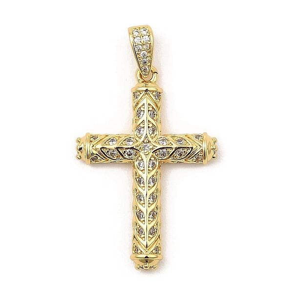 Brass Micro Pave Cubic Zirconia Pendants