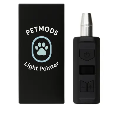 PETMODS Mini Light Pointer - Interactive Pet Toy for Dogs & Cats, Indoor & Outdoor, Fun, Simple Buttons, Sleek Design