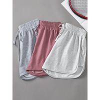 Women's Summer Lightweight Elastic Waist Sports Shorts, Loose Casual Running Yoga Comfortable Shorts