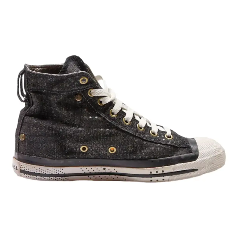 DIESEL High Top Trainers Black Synthetic Womens UK 5.5