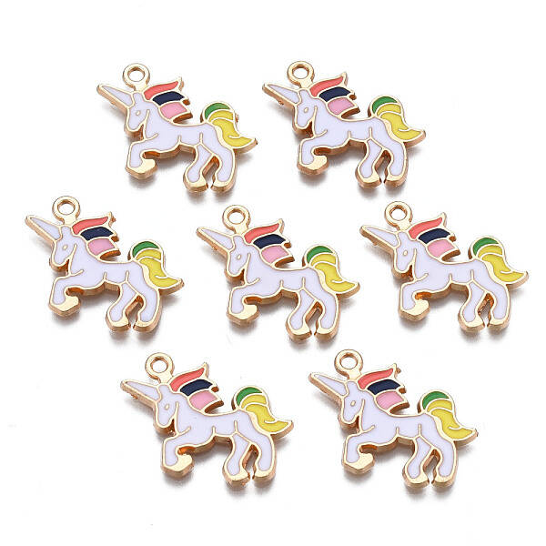 Rack Plating Alloy Enamel Pendants