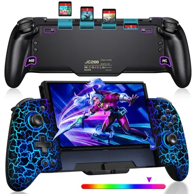 Switch Controller, BEBONCOOL Switch Controller for Switch/Switch OLED with Handheld Grip RGB Double Motor Vibration Built-in ...