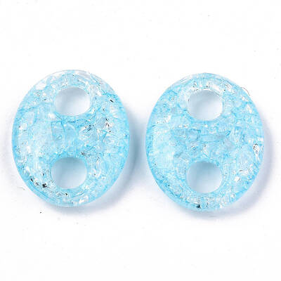 Transparent Crackle Acrylic Links Connectors
